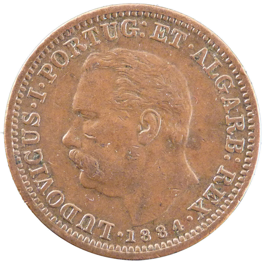 Munten, INDIA-PORTUGEES, GOA, Luiz I, 1/4 Tanga, 15 Reis, 1884, ZF, Koper