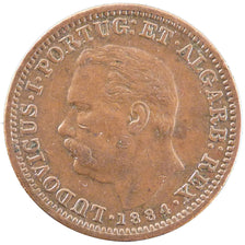 Munten, INDIA-PORTUGEES, GOA, Luiz I, 1/4 Tanga, 15 Reis, 1884, ZF, Koper
