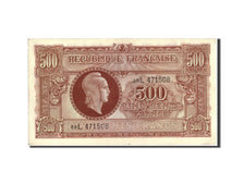 Geldschein, Frankreich, 500 Francs, 1943-1945 Marianne, 1945, 1945, SS+