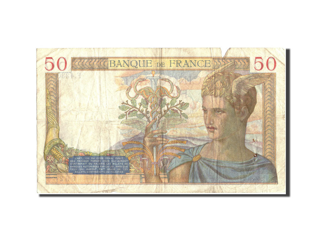 Biljet, Frankrijk, 50 Francs, 50 F 1934-1940 ''Cérès'', 1936, 1936-05-07, B+