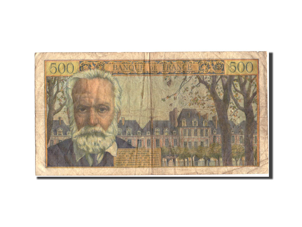 France, 500 Francs, 500 F 1954-1958 ''Victor Hugo'', 1954, KM:133a, 1954-03-04
