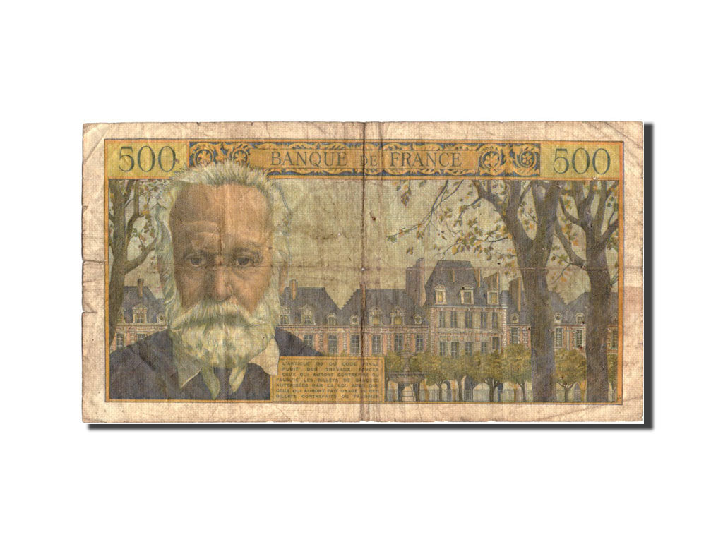 Banconote, Francia, 500 Francs, 500 F 1954-1958 ''Victor Hugo'', 1954
