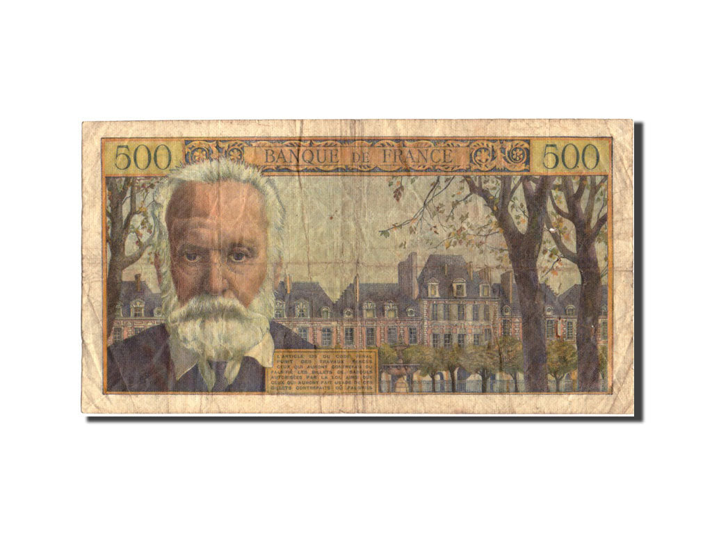 Frankreich, 500 Francs, 500 F 1954-1958 ''Victor Hugo'', 1954, KM:133a