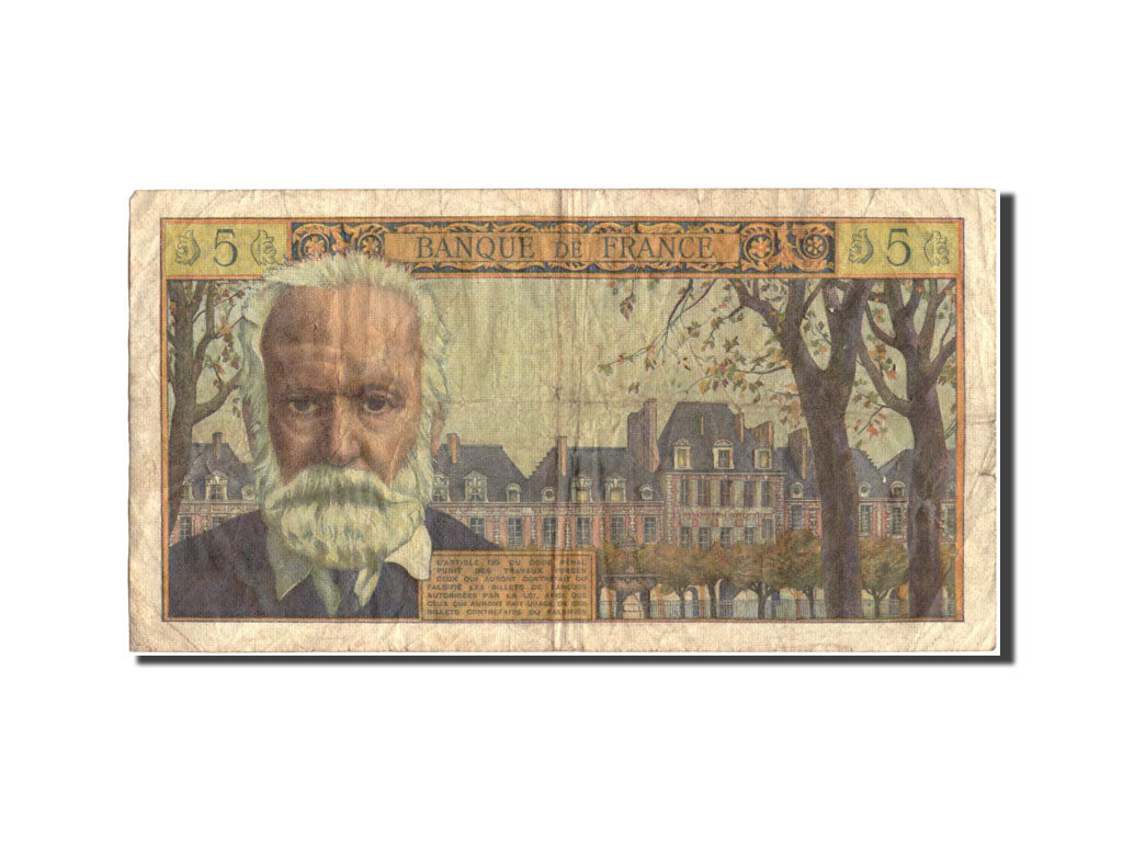 Francia, 5 Nouveaux Francs, 5 NF 1959-1965 ''Victor Hugo'', 1962, KM:141a