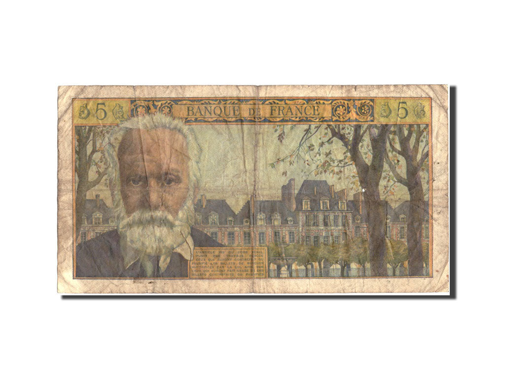 Francia, 5 Nouveaux Francs, 5 NF 1959-1965 ''Victor Hugo'', 1960, KM:141a