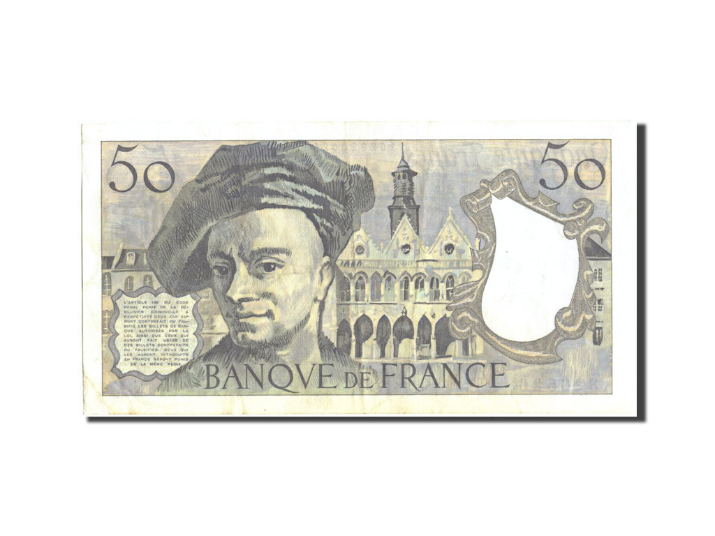 Francia, 50 Francs, 50 F 1976-1992 ''Quentin de La Tour'', 1987, KM:152c, 1987