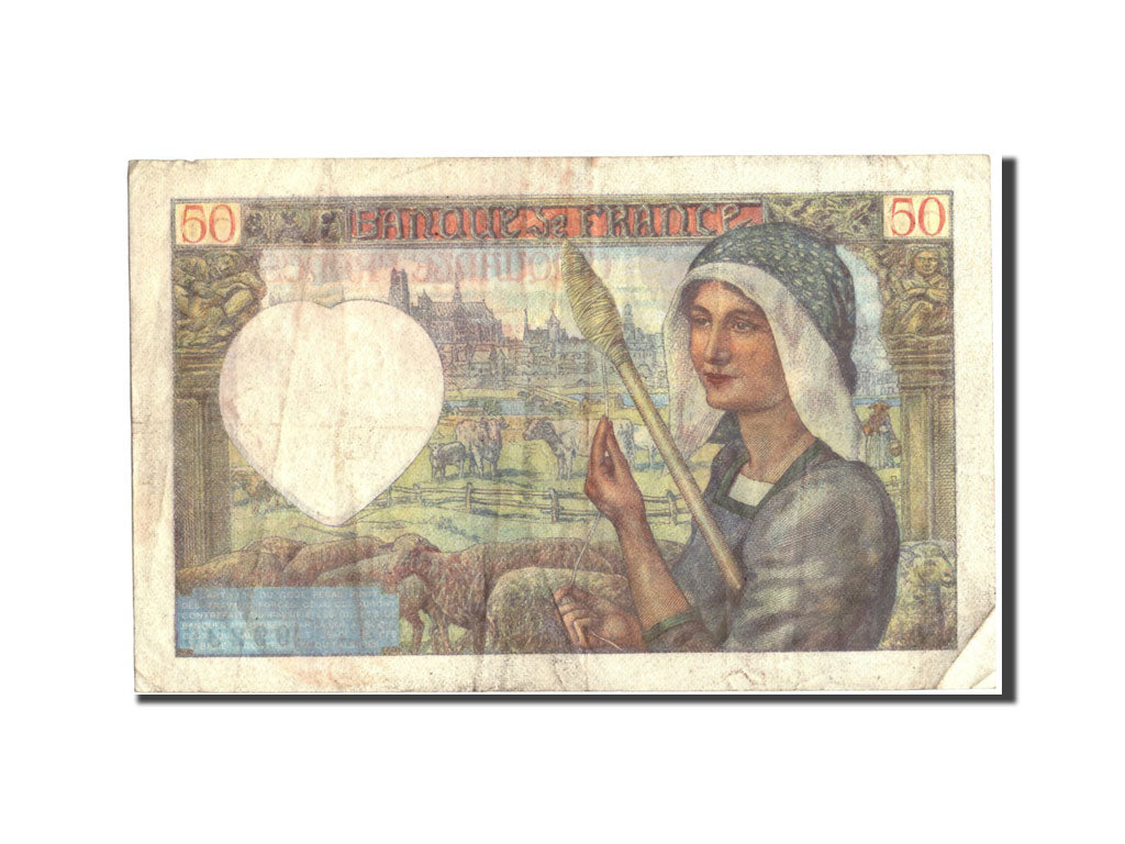 Biljet, Frankrijk, 50 Francs, 50 F 1940-1942 ''Jacques Coeur'', 1942