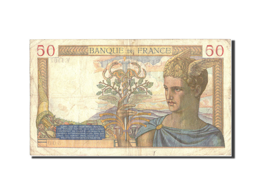 Banknote, France, 50 Francs, 50 F 1934-1940 ''Cérès'', 1939, 1939-12-07