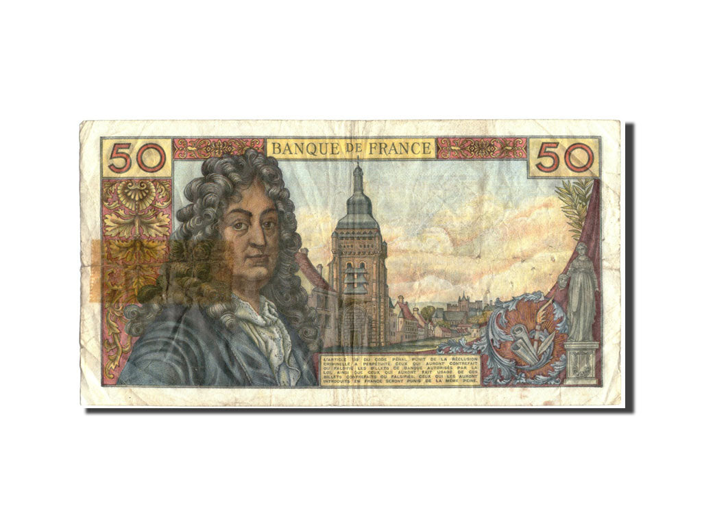 France, 50 Francs, 50 F 1962-1976 ''Racine'', 1973, KM:148d, 1973-10-04