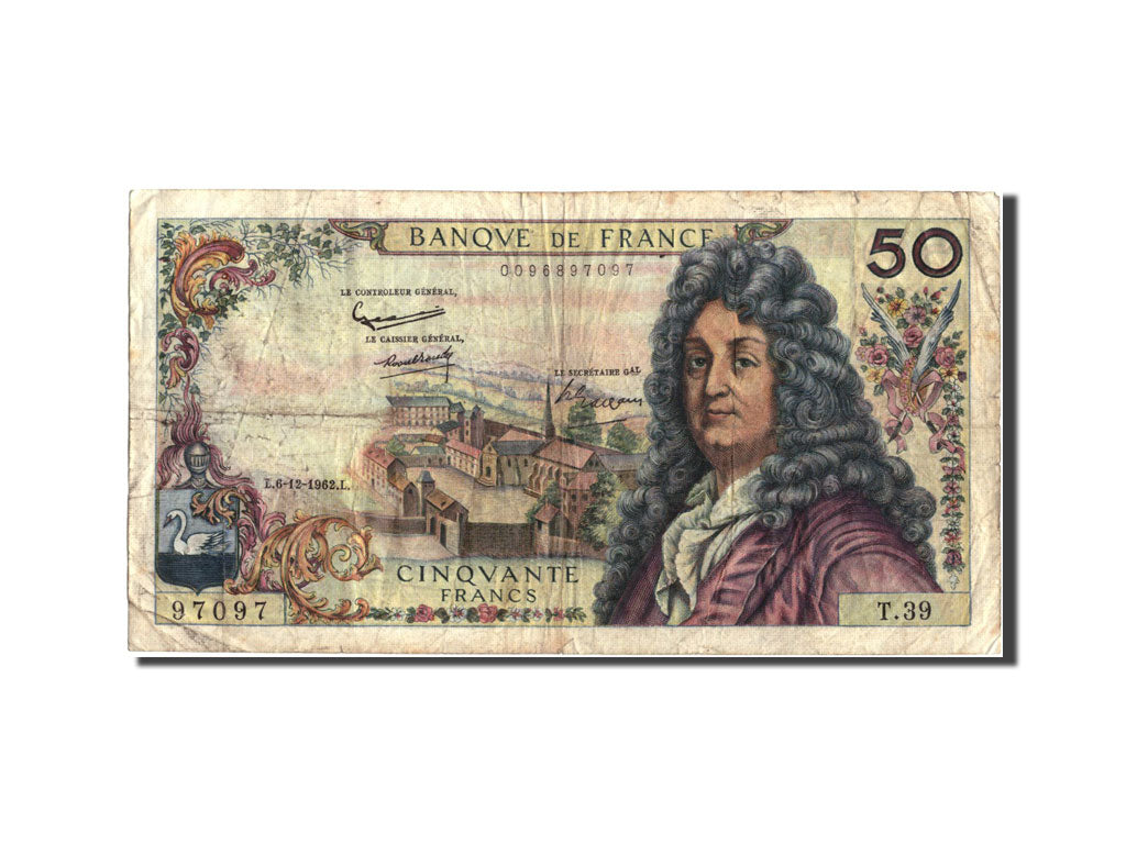 France, 50 Francs, 50 F 1962-1976 ''Racine'', 1962, 1962-12-06, KM:148a, TB