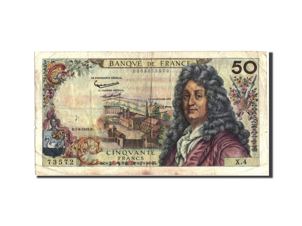 Biljet, Frankrijk, 50 Francs, 50 F 1962-1976 ''Racine'', 1962, 1962-06-07, TB
