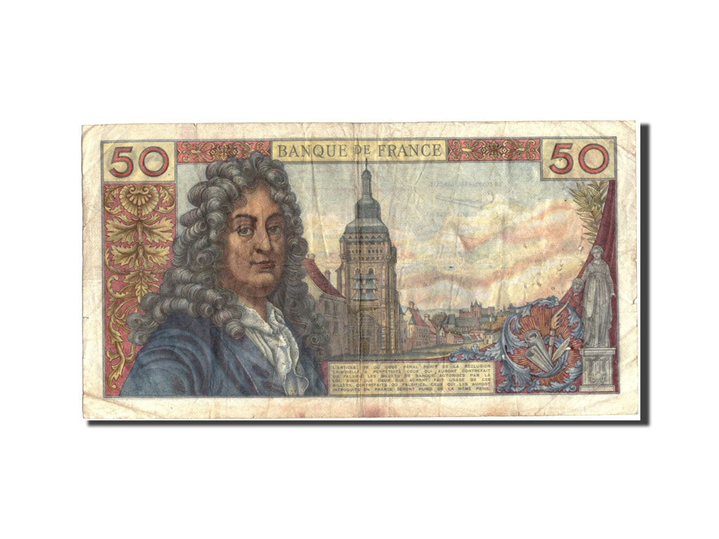 Biljet, Frankrijk, 50 Francs, 50 F 1962-1976 ''Racine'', 1962, 1962-06-07, TB