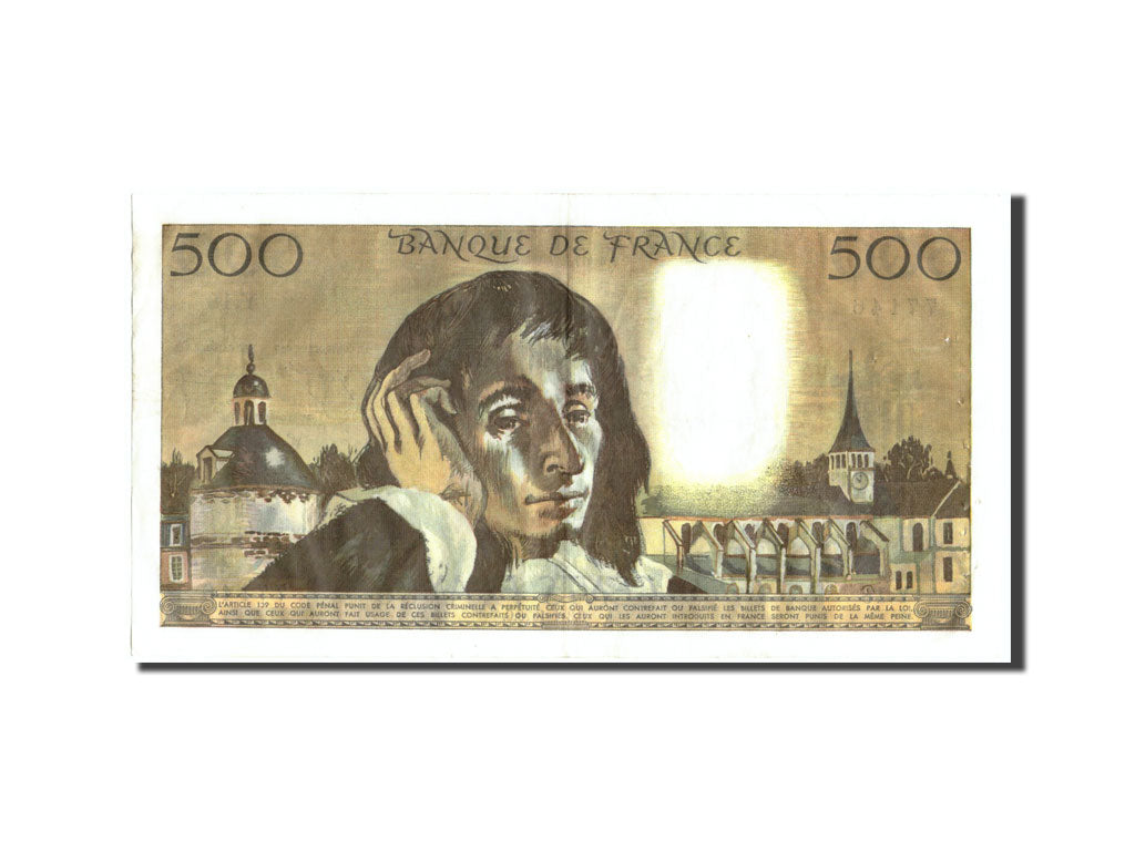 Banknote, France, 500 Francs, 500 F 1968-1993 ''Pascal'', 1970, 1970-01-08