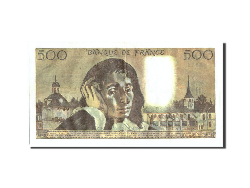 France, 500 Francs, 500 F 1968-1993 ''Pascal'', 1974, 1974-12-05, KM:156c, TB+