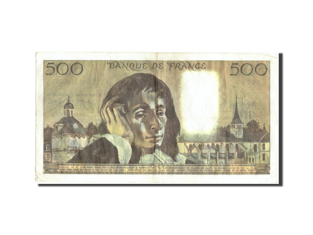 Banknote, France, 500 Francs, 500 F 1968-1993 ''Pascal'', 1975, 1975-11-06