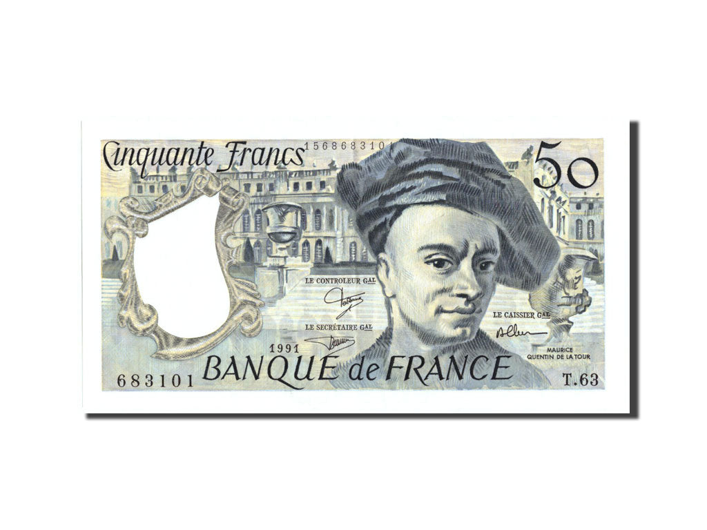 Banknote, France, 50 Francs, 50 F 1976-1992 ''Quentin de La Tour'', 1991, 1991
