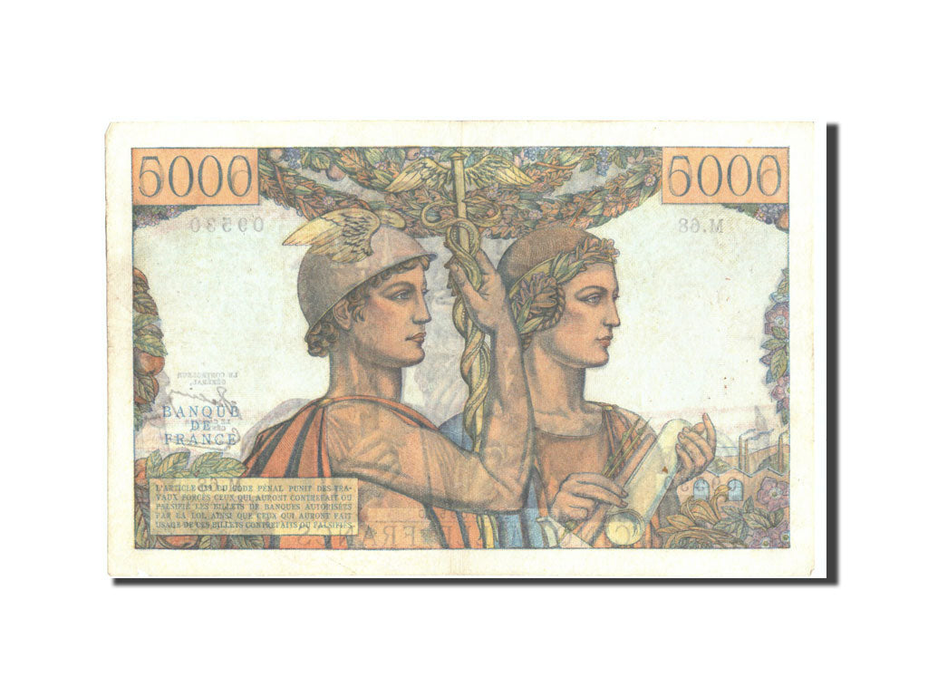 Billet, France, 5000 Francs, 5 000 F 1949-1957 ''Terre et Mer'', 1951