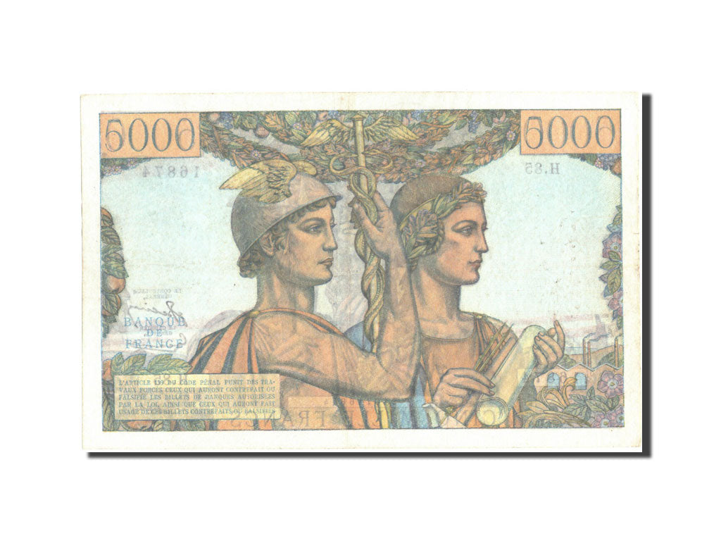 Banknote, France, 5000 Francs, 5 000 F 1949-1957 ''Terre et Mer'', 1951