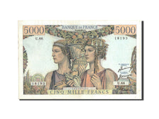 Geldschein, Frankreich, 5000 Francs, 5 000 F 1949-1957 ''Terre et Mer'', 1951