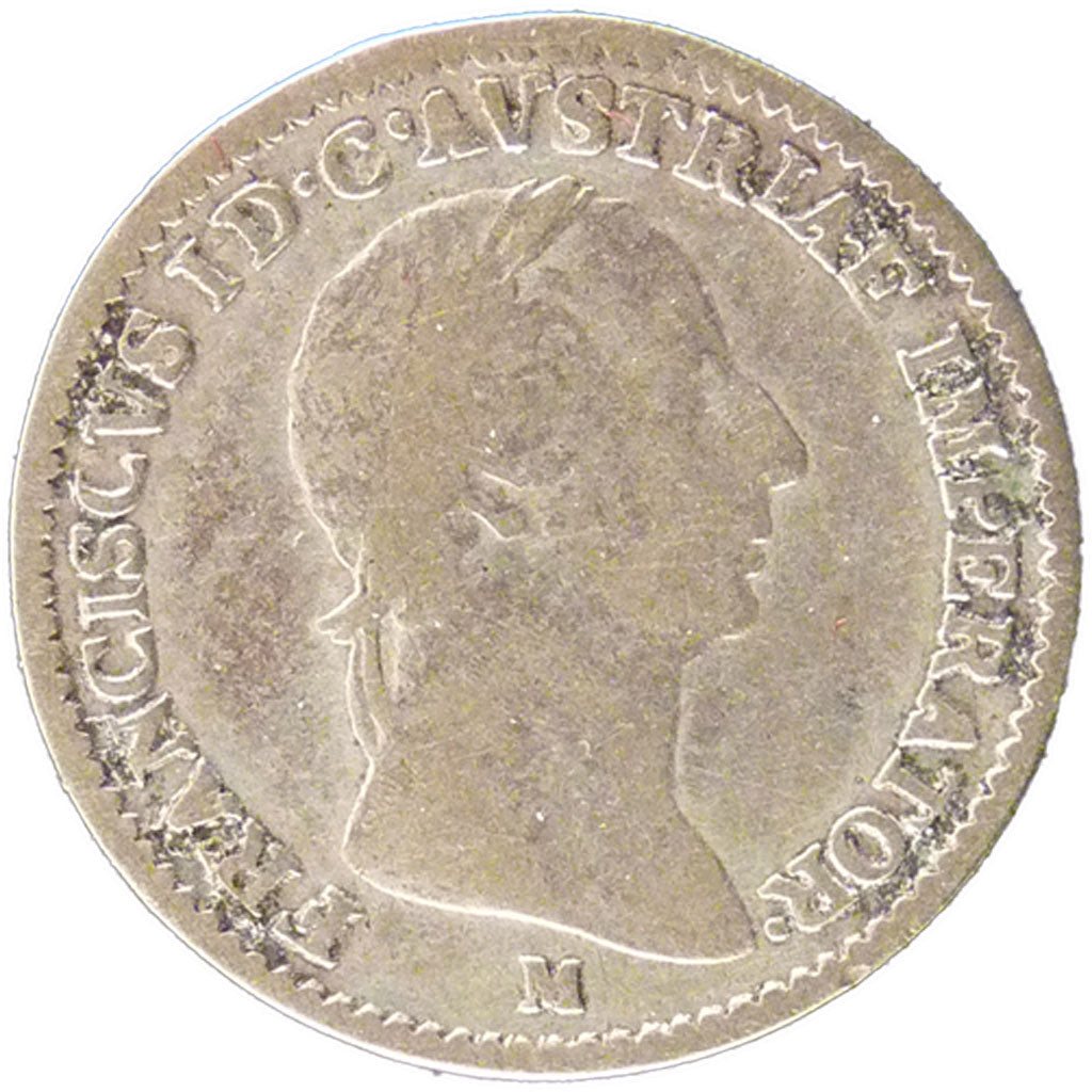STATI ITALIANI, LOMBARDY-VENETIA, 1/4 Lira, 1822, Milan, BB, Argento