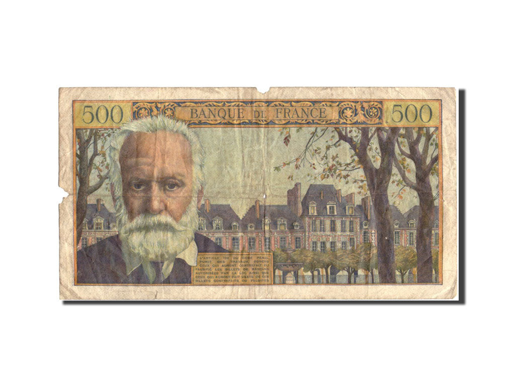 Banknote, France, 500 Francs, 500 F 1954-1958 ''Victor Hugo'', 1954, 1954-09-02
