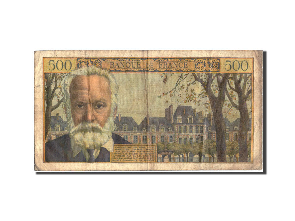 Banconote, Francia, 500 Francs, 500 F 1954-1958 ''Victor Hugo'', 1954