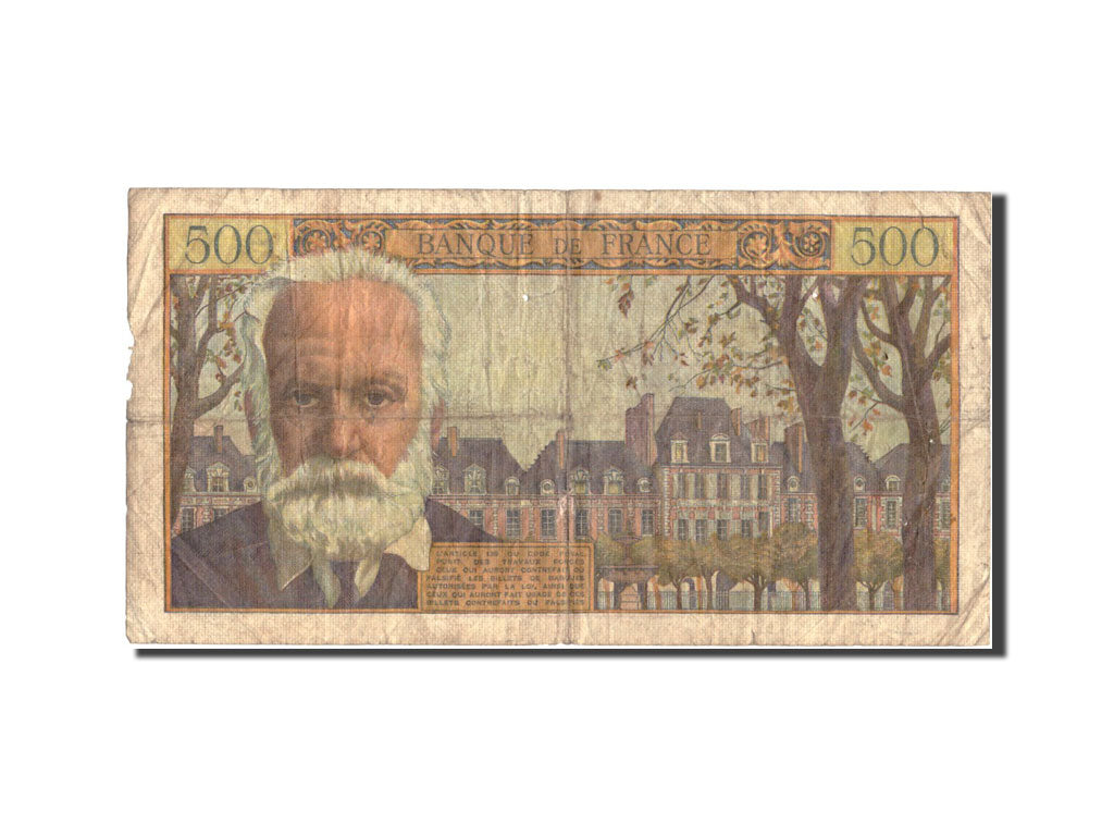 Banknote, France, 500 Francs, 500 F 1954-1958 ''Victor Hugo'', 1955, 1955-08-04