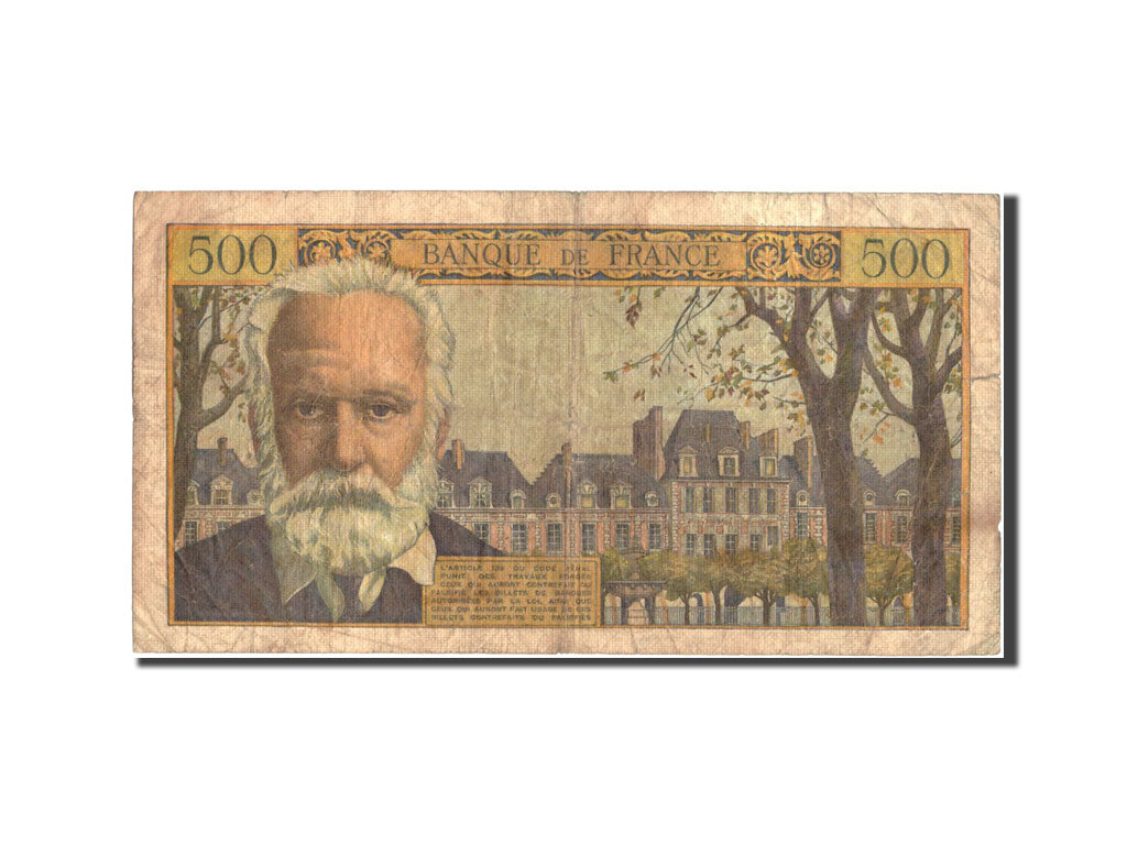 France, 500 Francs, 500 F 1954-1958 ''Victor Hugo'', 1954, KM:133a, 1954-09-02