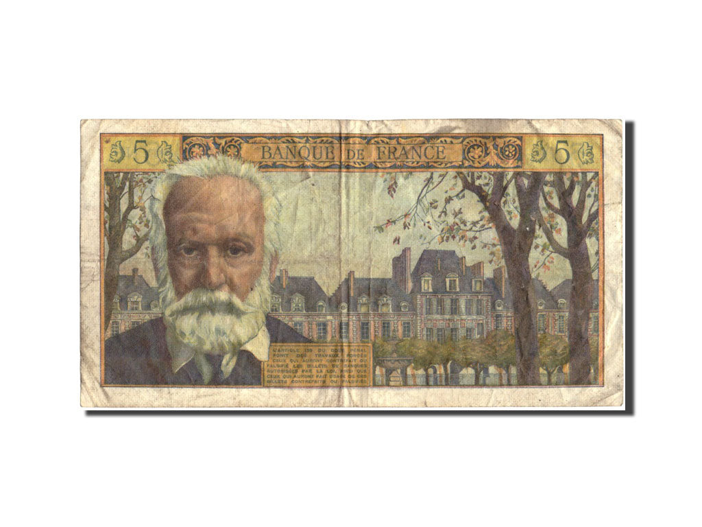 Francia, 5 Nouveaux Francs, 5 NF 1959-1965 ''Victor Hugo'', 1961, KM:141a