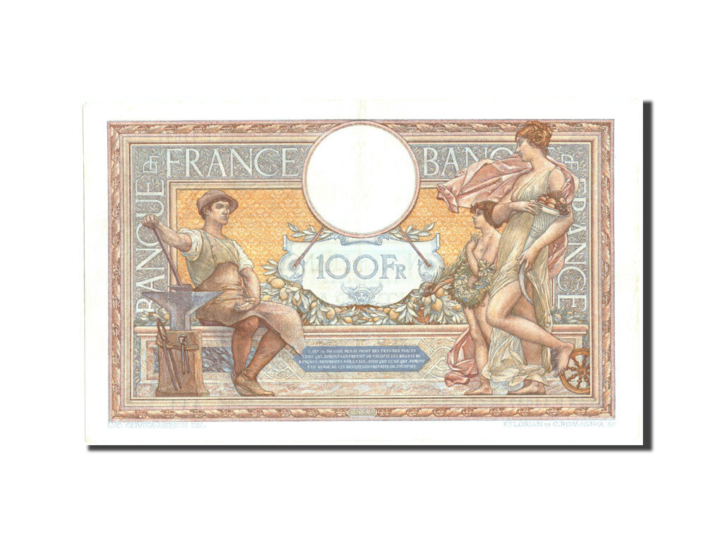 Banknote, France, 100 Francs, 100 F 1908-1939 ''Luc Olivier Merson'', 1934