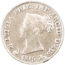 Italy, 5 Soldi, 1815, EF(40-45), Silver, 1.40