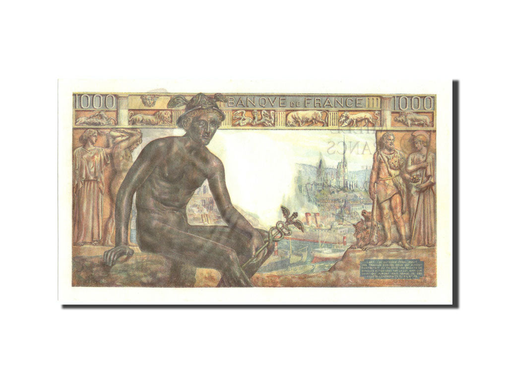 Banknote, France, 1000 Francs, 1 000 F 1942-1943 ''Déesse Déméter'', 1943