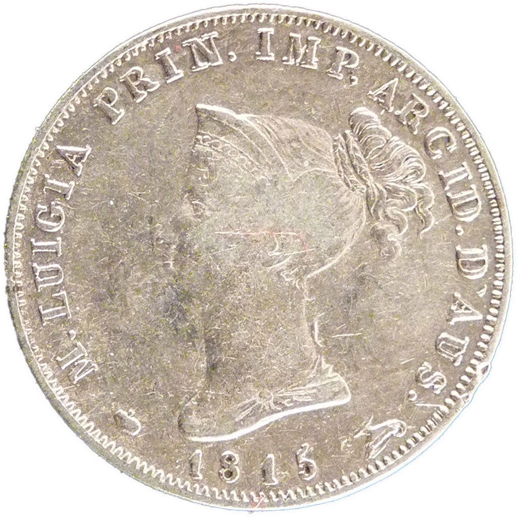 Italy, 10 Soldi, 1815, EF(40-45), Silver, 2.60