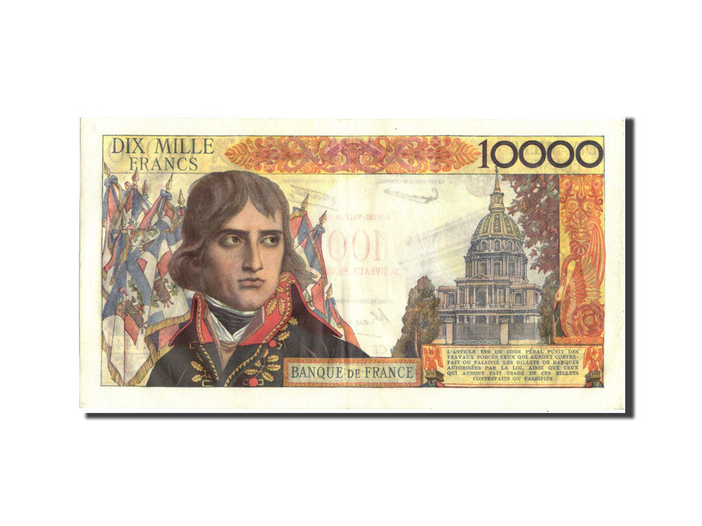 Banknote, France, 100 Nouveaux Francs on 10,000 Francs, 1955-1959 Overprinted