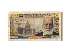 Banknote, France, 5 Nouveaux Francs, 5 NF 1959-1965 ''Victor Hugo'', 1962