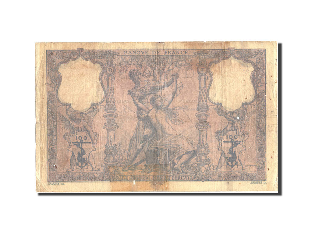 France, 100 Francs, 100 F 1888-1909 ''Bleu et Rose'', 1901, 1901-07-20, KM:65c