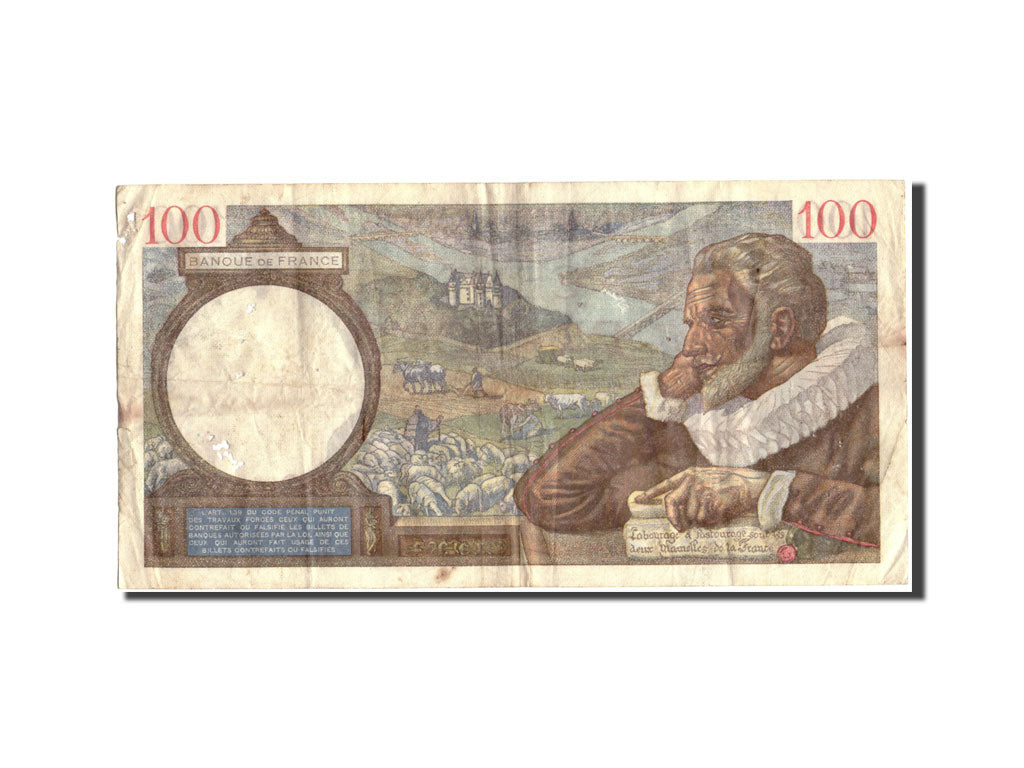 France, 100 Francs, 100 F 1939-1942 ''Sully'', 1939, KM:94, 1939-10-26