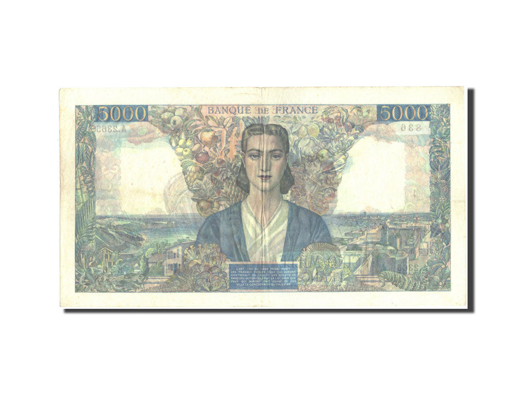 Francia, 5000 Francs, 5 000 F 1942-1947 ''Empire Français'', 1946, KM:103c