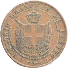 ITALIAN STATES, 5 Centisimi, 1859, KM #83, EF(40-45), Bronze, 5.10