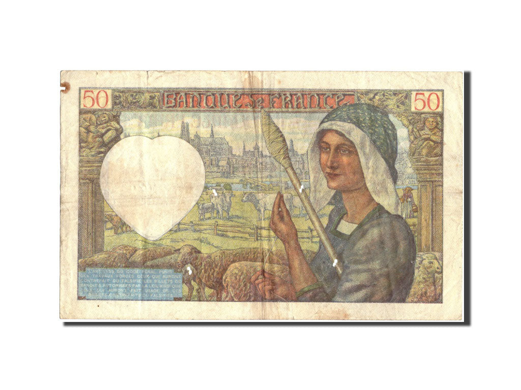 France, 50 Francs, 50 F 1940-1942 ''Jacques Coeur'', 1941, KM:93, 1941-03-13