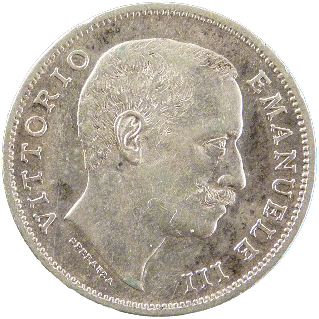 ITALY, Lira, 1901, Rome, KM #32, EF(40-45), Silver, 5.00