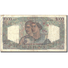 Francia, 1000 Francs, 1 000 F 1945-1950 ''Minerve et Hercule'', 1949, KM:130b