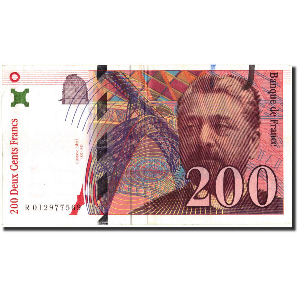 France, 200 Francs, 200 F 1995-1999 ''Eiffel'', 1996, KM:159a, 1996, VF(30-35)