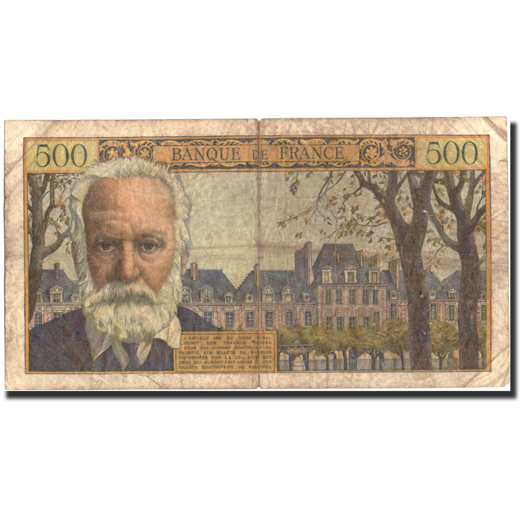 Banknote, France, 500 Francs, 500 F 1954-1958 ''Victor Hugo'', 1954, 1954-01-07