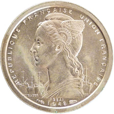 MADAGASCAR, Franc, 1948, KM #E1, MS(65-70), Copper-Nickel, Lecompte #96, 5.20