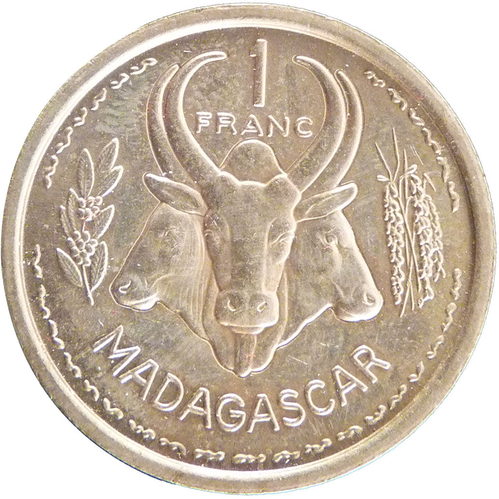 MADAGASCAR, Franc, 1948, KM #E1, MS(65-70), Copper-Nickel, Lecompte #96, 5.20