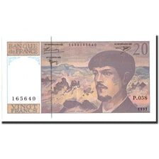 Frankreich, 20 Francs, 20 F 1980-1997 ''Debussy'', 1997, KM:151i, 1997, VZ+