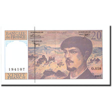 Francia, 20 Francs, 20 F 1980-1997 ''Debussy'', 1997, KM:151i, 1997, EBC+