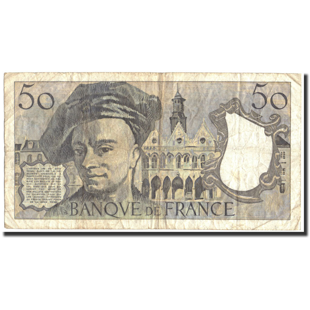 Biljet, Frankrijk, 50 Francs, 50 F 1976-1992 ''Quentin de La Tour'', 1988, 1988