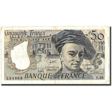 Banknote, France, 50 Francs, 50 F 1976-1992 ''Quentin de La Tour'', 1982, 1982